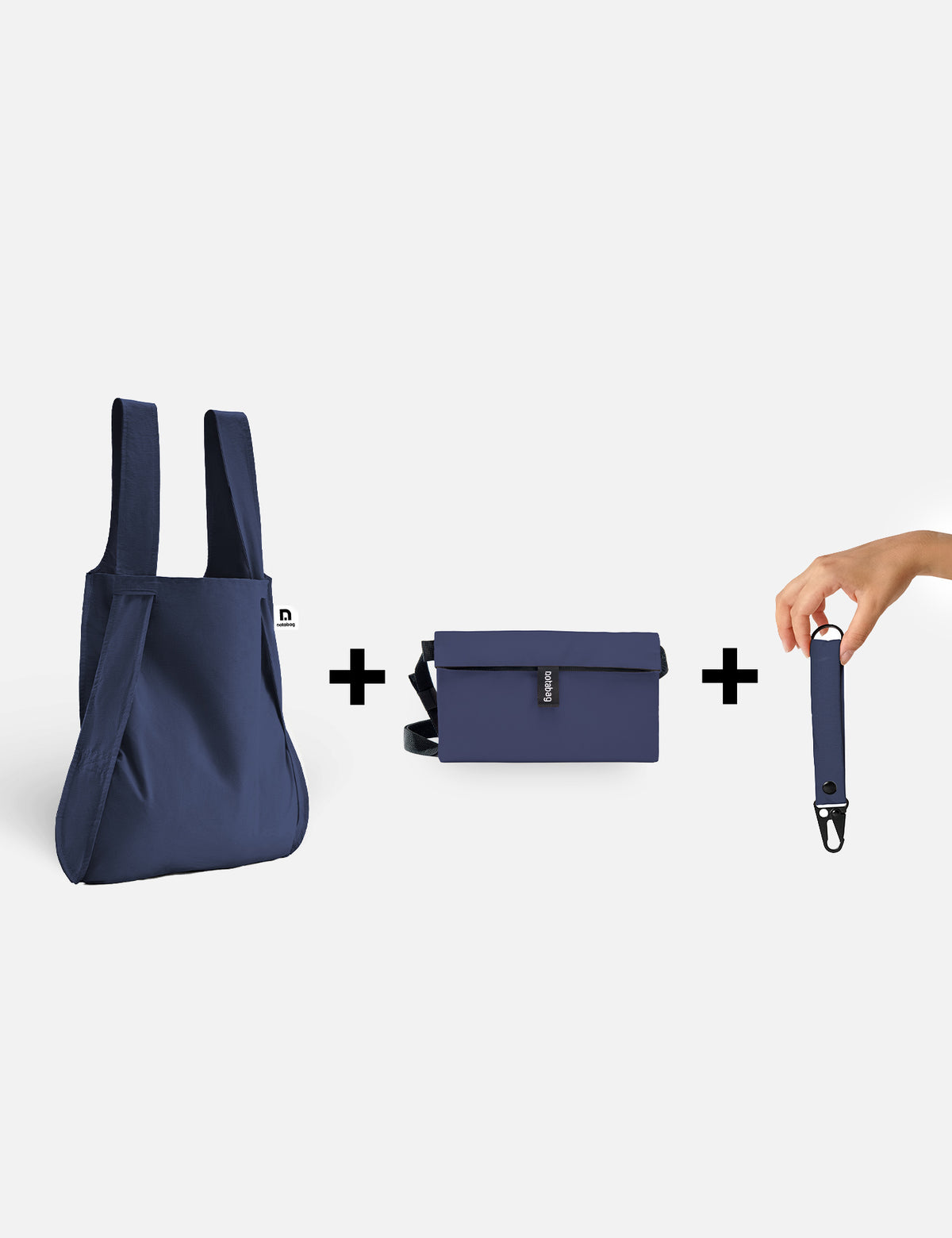 Original - Navy Blue + Crossbody - Navy Blue + Keychain - Navy Blue